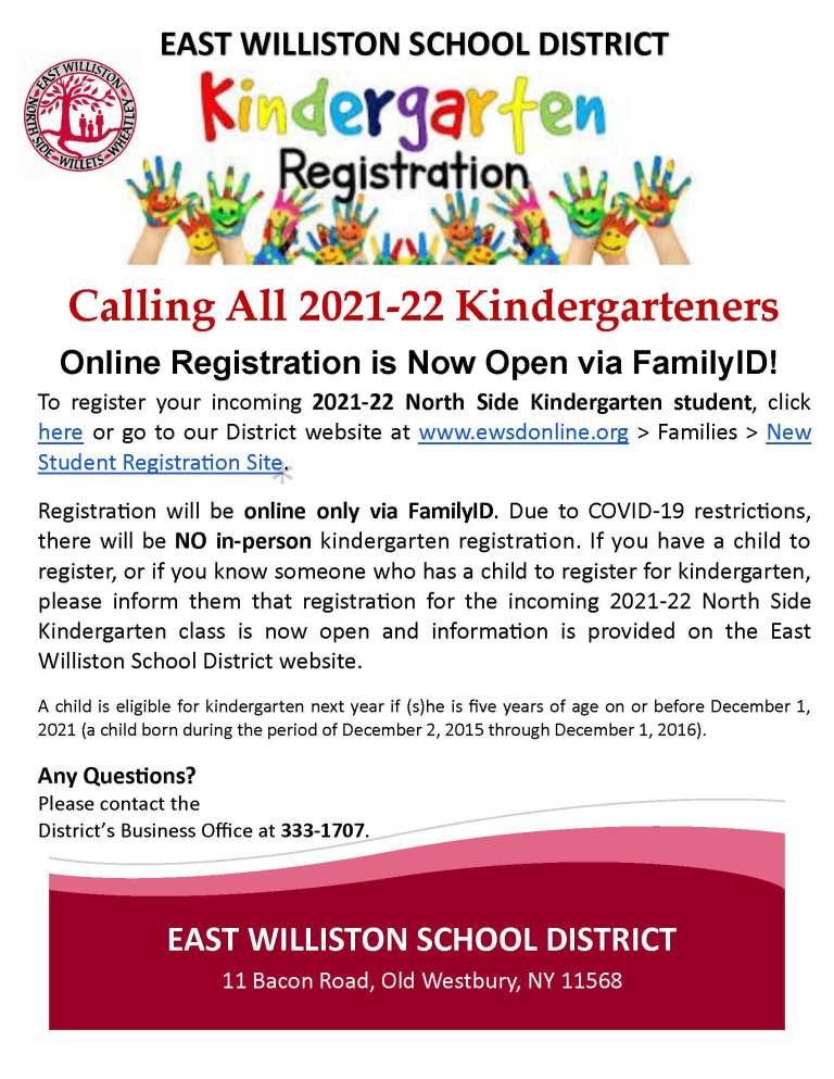 Calling all 2021-22 North Side kindergarteners Calling all 2021-22 North Side kindergarteners