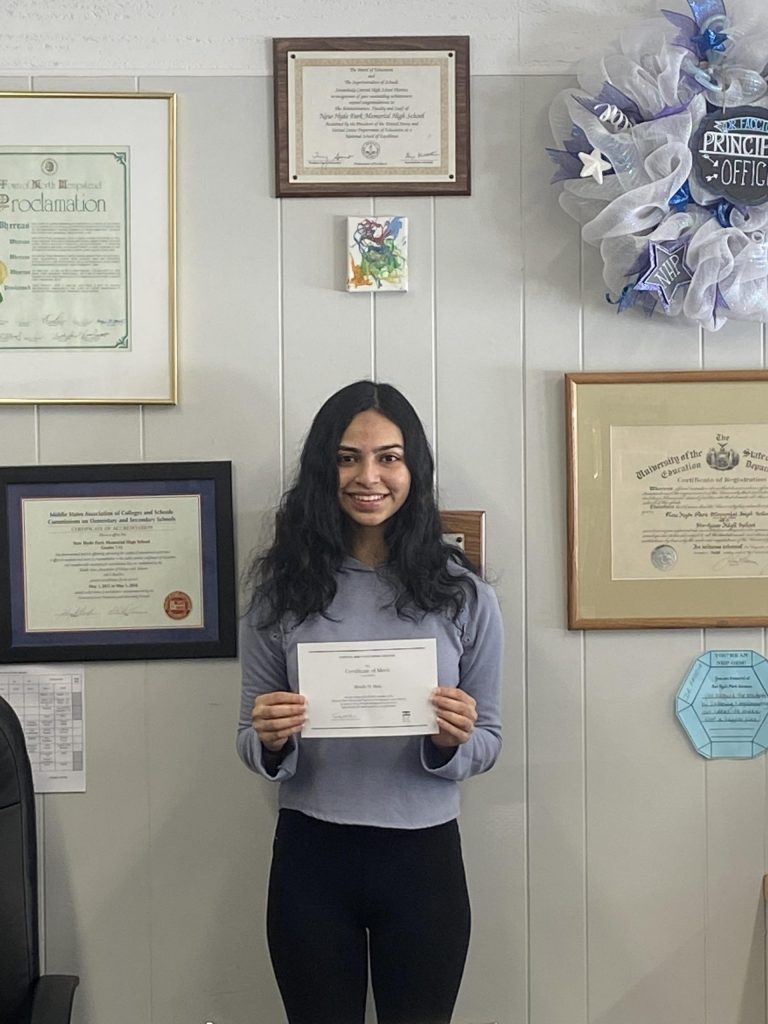 National Merit finalist at New Hyde Park Memorial High School
