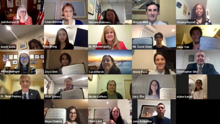 Town honors local Regeneron finalist and semifinalists at virtual ceremony