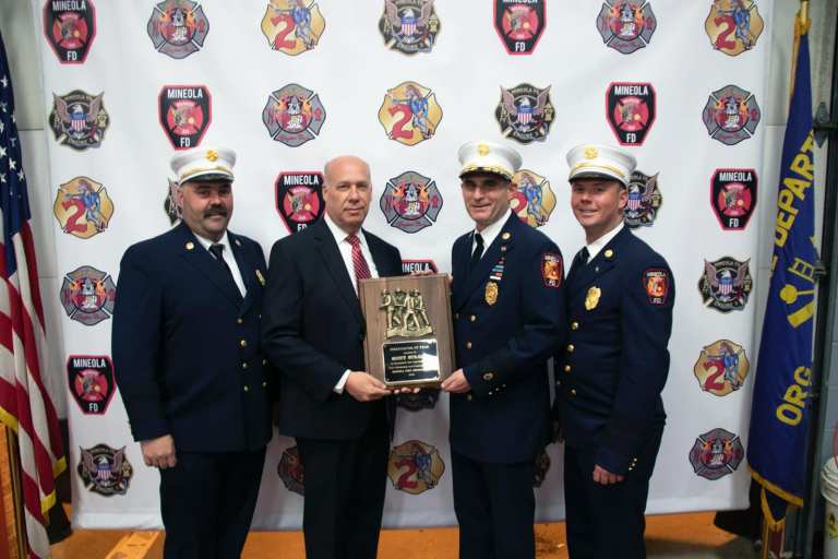 Strauss honored by Mineola Volunteer Fire Department
