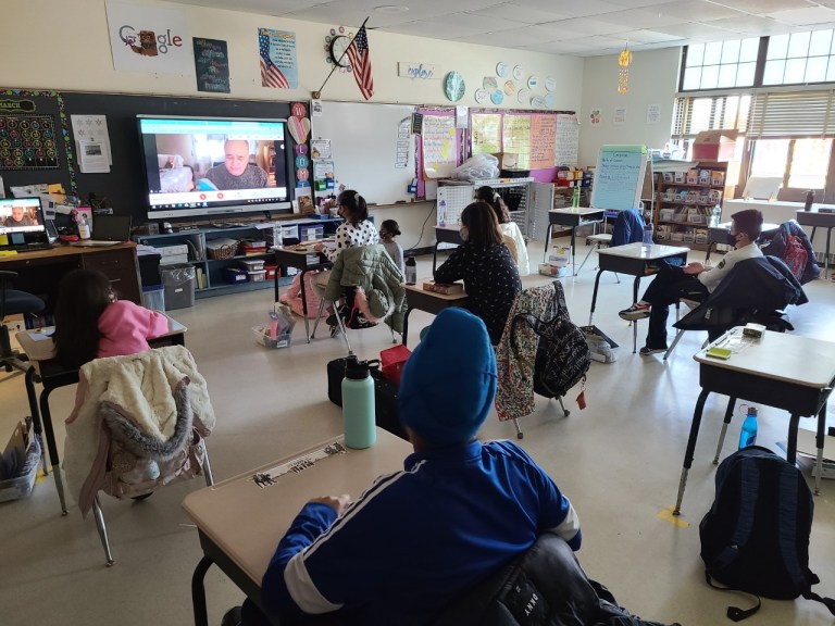 A virtual visit at Denton Avenue School