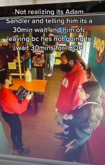 Manhasset IHOP hostess goes viral for Adam Sandler encounter Manhasset IHOP hostess goes viral for Adam Sandler encounter