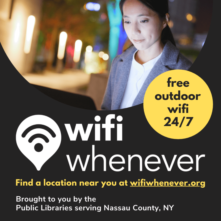 Nassau’s Public Libraries announce WiFi whenever, free outdoor WiFi available 24/7 at 25 Locations Nassau’s Public Libraries announce WiFi whenever, free outdoor WiFi available 24/7 at 25 Locations