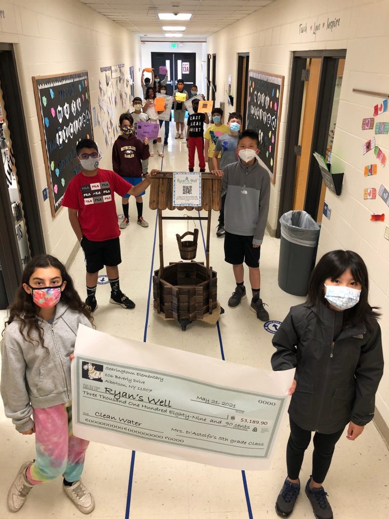 Searingtown School raises more than $3,000 to combat water scarcity