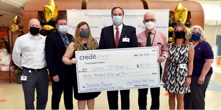 New York Credit Union Association donates $30K to Cohen Children’s Hospital for diabetes program