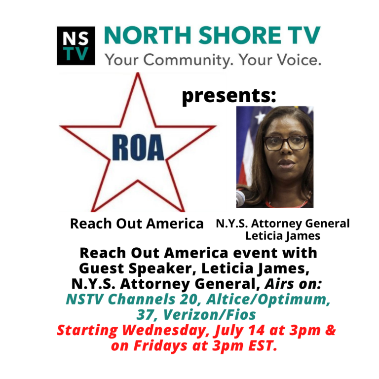 NSTV to air ROA Guest Speaker Leticia James, state Attorney General