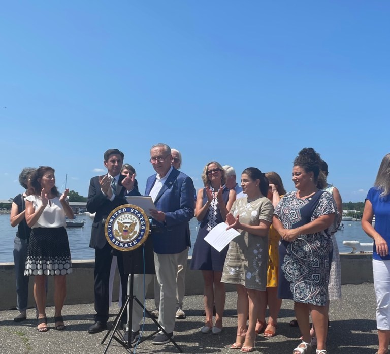 Senator Schumer announces ‘Surge to the Sound’ in Port Washington