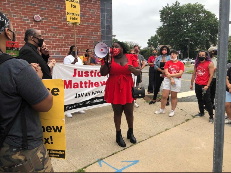 Protesters gather outside 3rd Precinct over 2020 killing