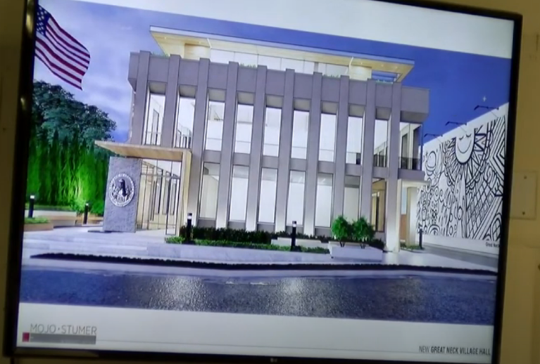 Plans for new Village of Great Neck village hall presented at meeting Plans for new Village of Great Neck village hall presented at meeting
