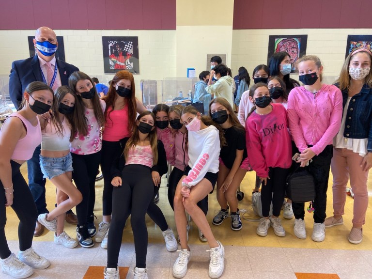 Pink Out Day at Roslyn Middle School Pink Out Day at Roslyn Middle School