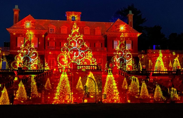 Old Westbury Gardens’ nighttime light show event. 