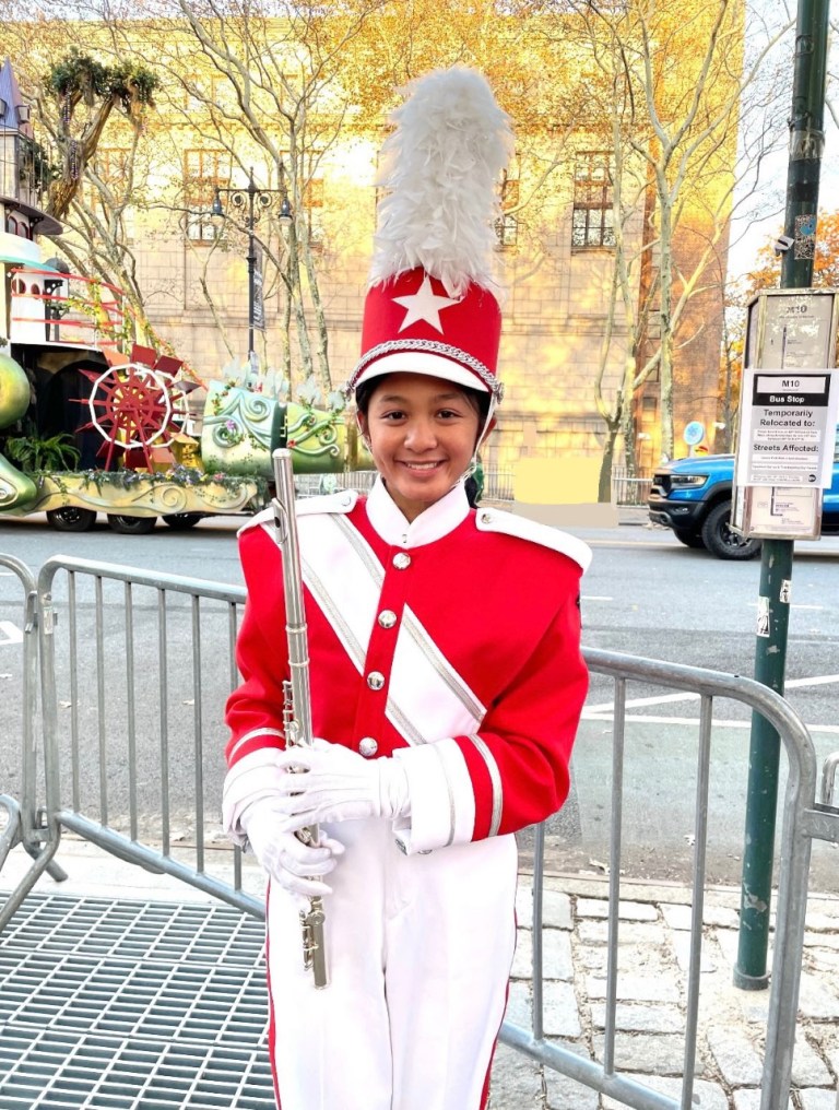 Roslyn student plays in Macy’s Great American Marching Band