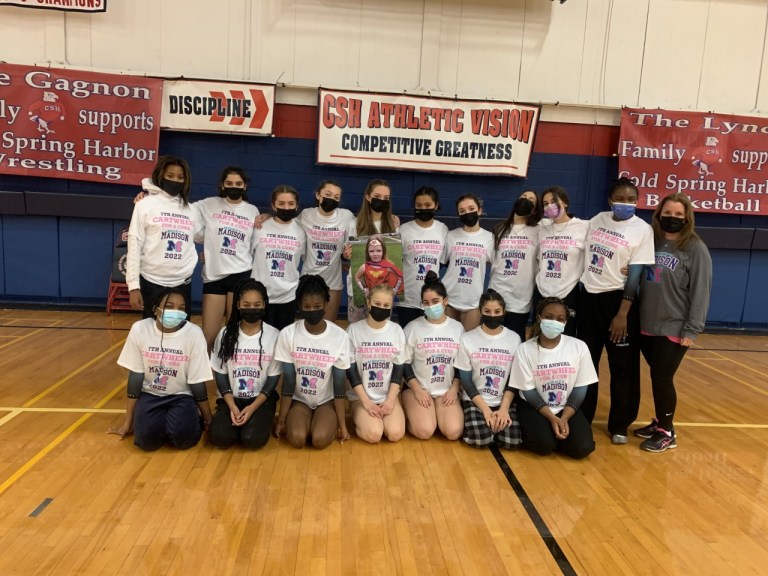 Sewanhaka gymnastics team participates in Cartwheel for a Cure