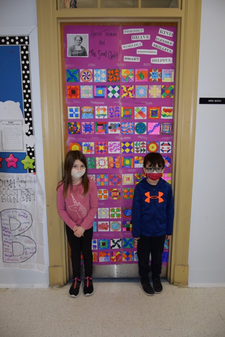 John Lewis Childs School doors decorated for Black History Month