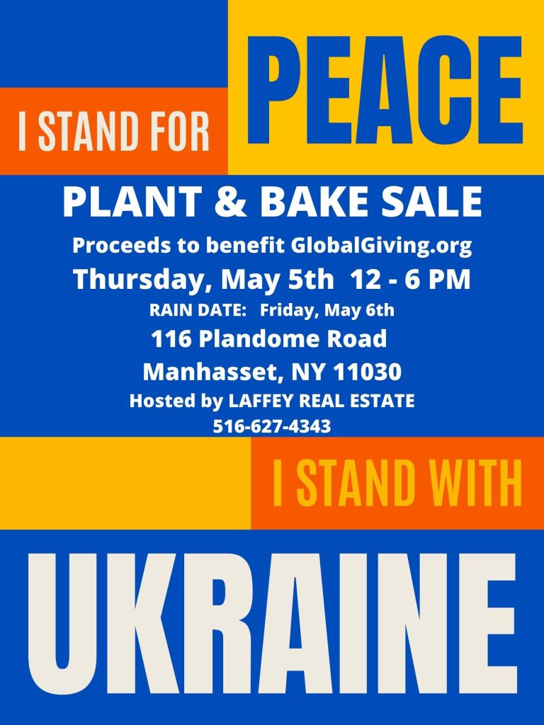 Laffey Real Estate, Manhasset branch fundraising plant, bake sale May 5 12-6 p.m. Laffey Real Estate, Manhasset branch fundraising plant, bake sale May 5 12-6 p.m.