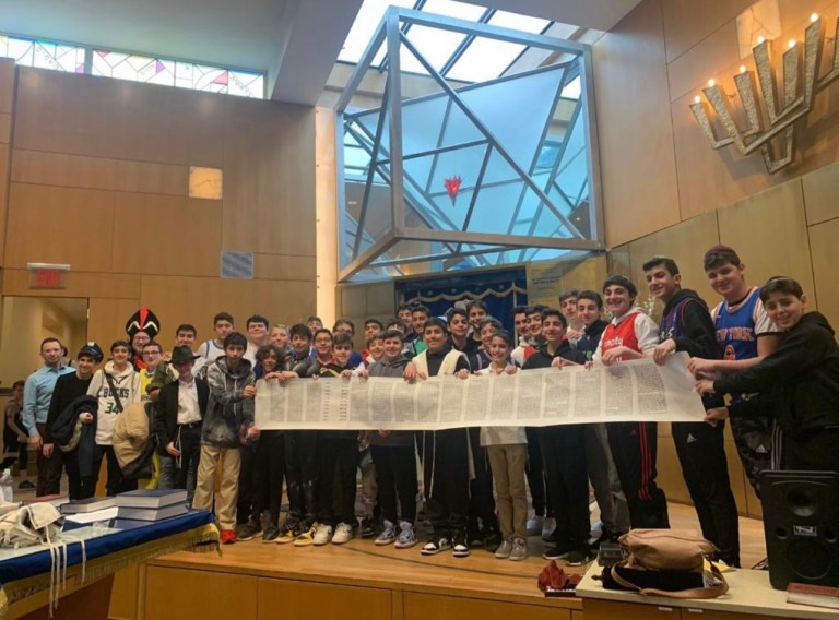 Great Neck’s North Shore Hebrew Academy unfurls new Megillah (Scroll of Esther) named in honor of Dr. Paul Brody Great Neck’s North Shore Hebrew Academy unfurls new Megillah (Scroll of Esther) named in honor of Dr. Paul Brody