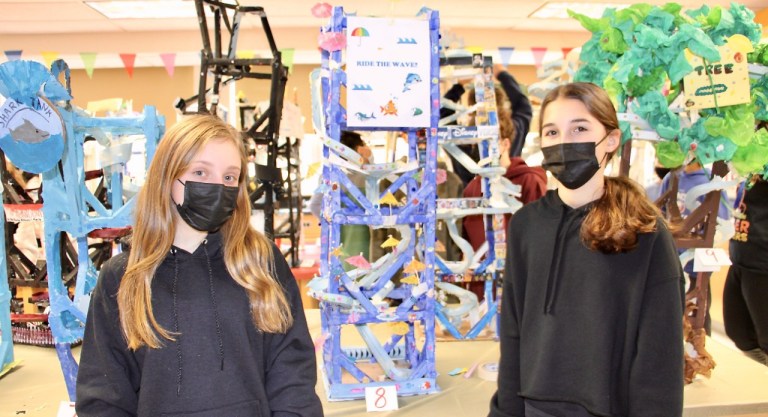 Roslyn Middle School students create elaborate roller coasters for 2022 science carnival