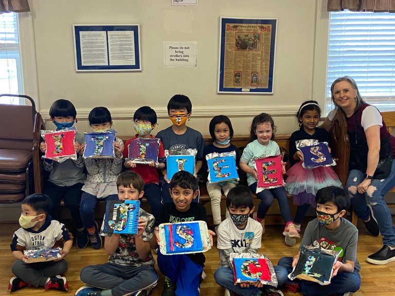 Creative kids at the Williston Park Library
