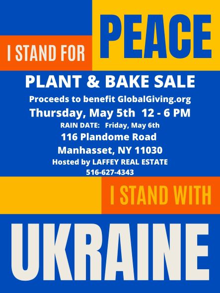 Plant and bake sale Ukraine fundraiser on Thursday, May 5