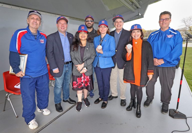 Town officials attend New Hyde Park North Little League opening day ceremony