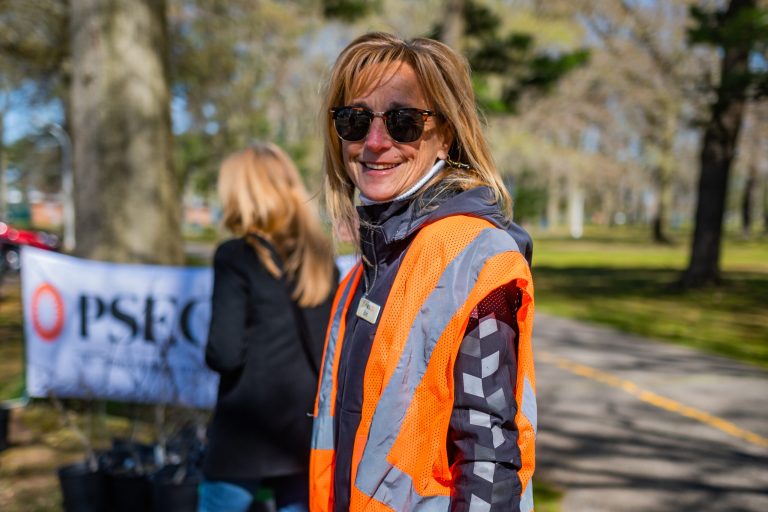 Greenvale’s Erin Mullen celebrates Arbor Day by helping to beautify Eisenhower Park