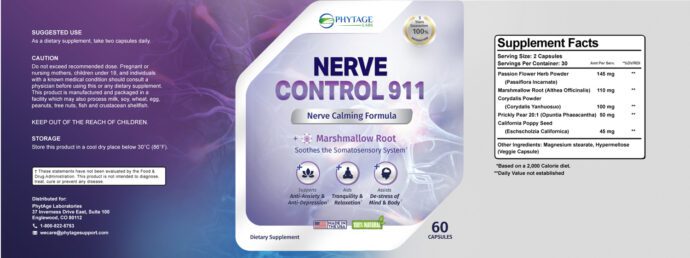 Nerve Control 911 Full Ingredients List