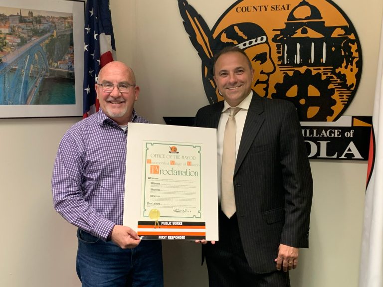 Mineola declares National Public Works Week Mineola declares National Public Works Week