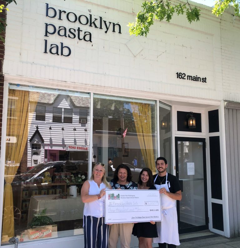 Brooklyn Pasta Lab receives a grant from the Port Washington Business Improvement District