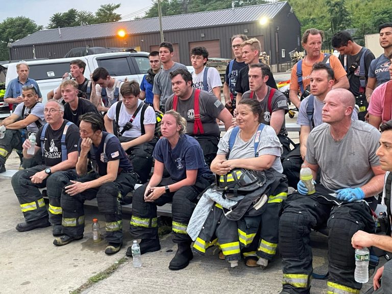 Council Member Dalimonte joins Port Washington Fire Department for fire school training