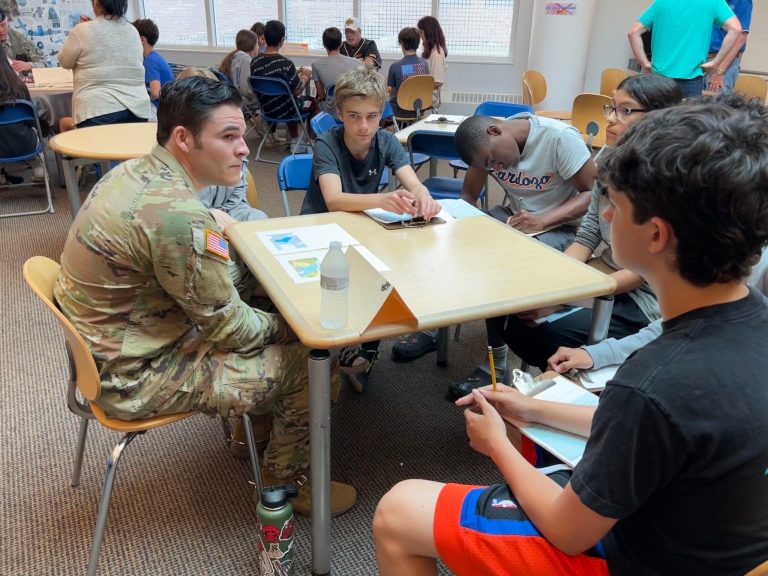 Veterans visit Weber Middle School