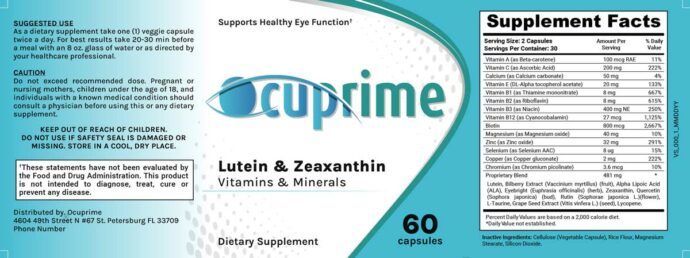 Ocuprime Label