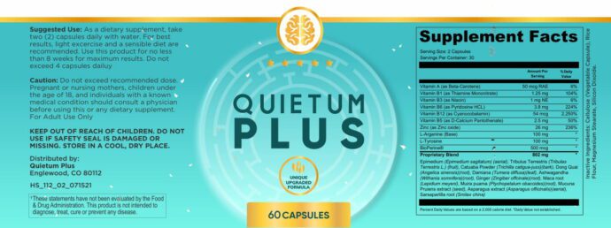 quietum plus ingredients list
