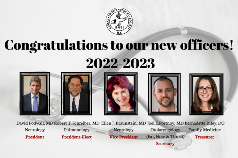 New officers at the Nassau County Medical Society New officers at the Nassau County Medical Society