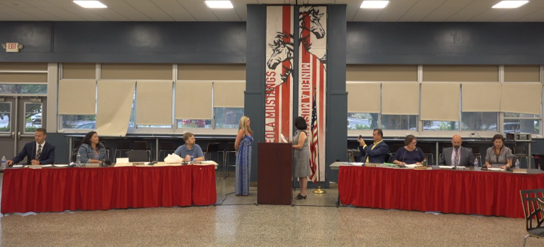 Mineola Board of Education swears in members and discusses professional development