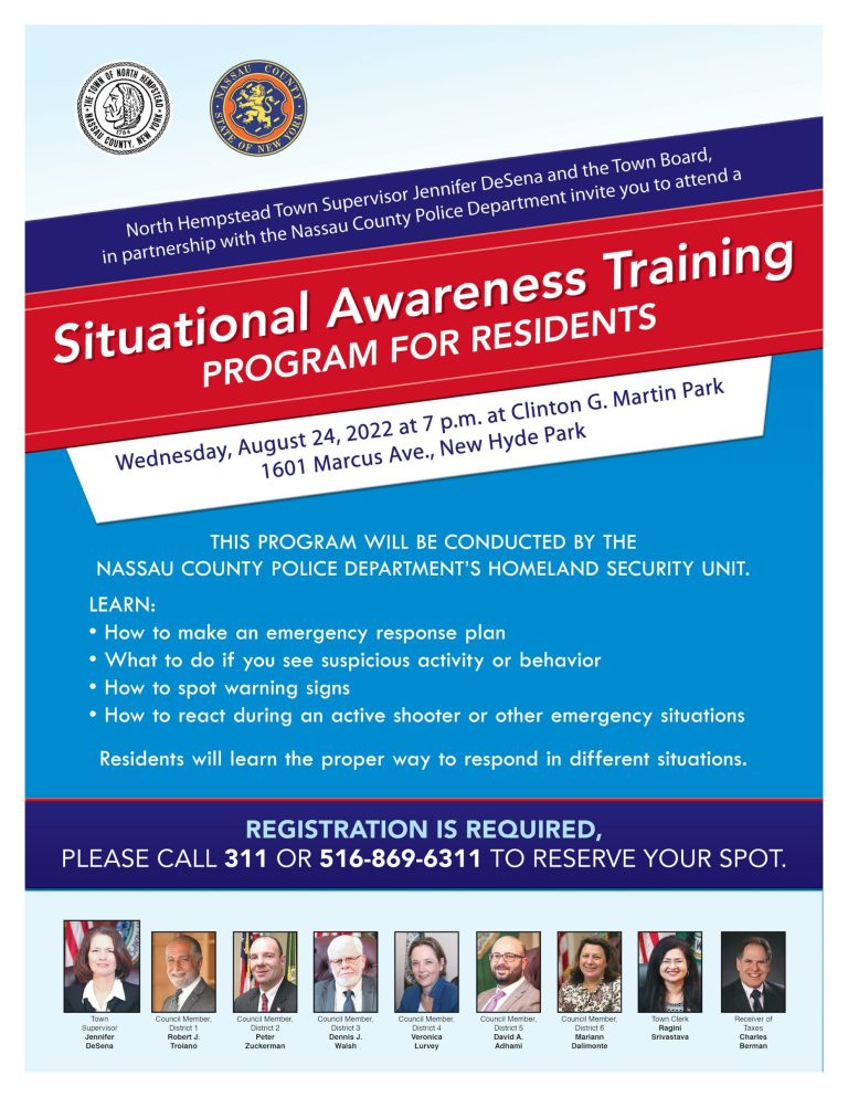 North Hempstead to host situational awareness training program for residents