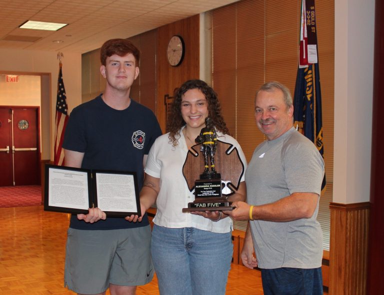 Great Neck Alert Junior Firefighters honor member