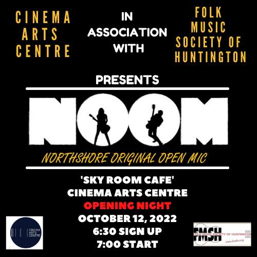 Open mics at Cinema Arts Centre start Oct. 12