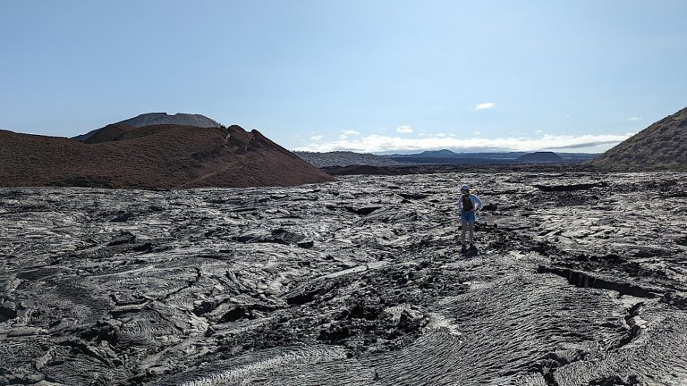 Going places: Cruising on the Galapagos Legend: Santiago Island