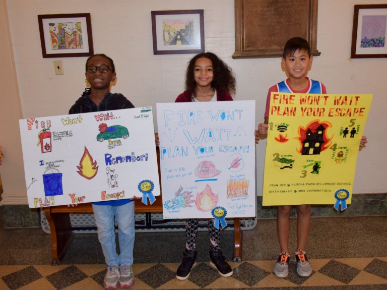 Floral Park-Bellerose students create posters for fire prevention