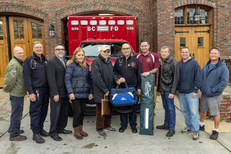 Legislator DeRiggi-Whitton Joins with Port Kiwanis Club, Locust Valley and Sea Cliff FD officials to celebrate donation of pediatric AED kits