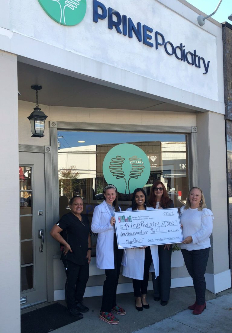 Prine Podiatry receives a grant from Port Washington B.I.D.