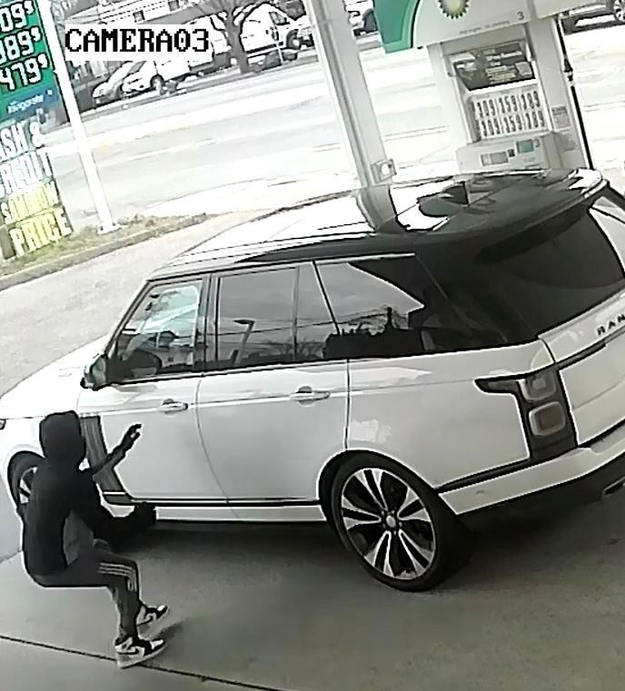 Range Rover with dog inside stolen from Mineola BP Range Rover with dog inside stolen from Mineola BP