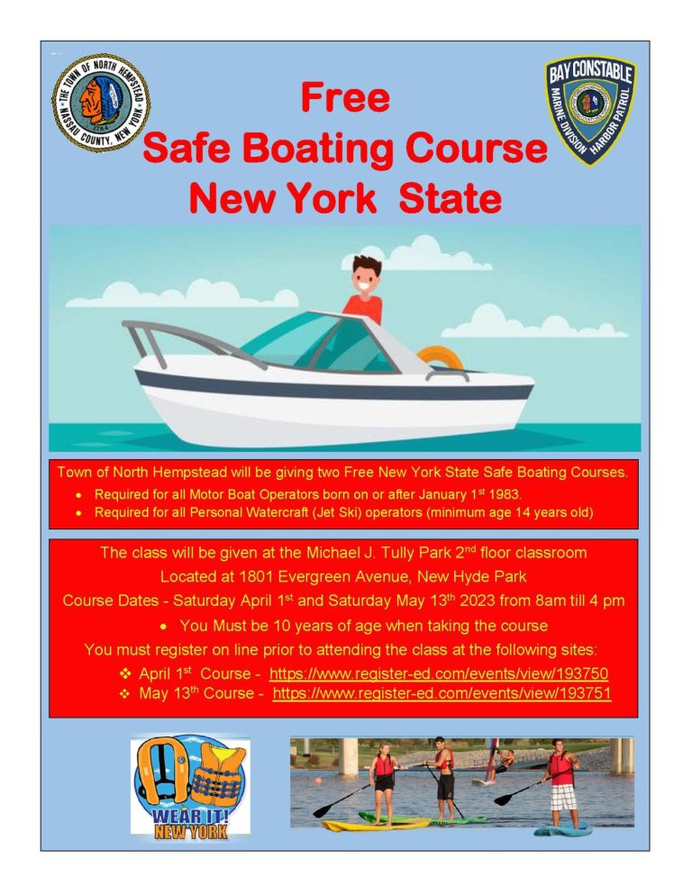 Town to host free New York boating safety course Town to host free New York boating safety course