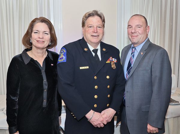 Town officials attend the Albertson Hook and Ladder’s 113th annual installation and inspection dinner dance