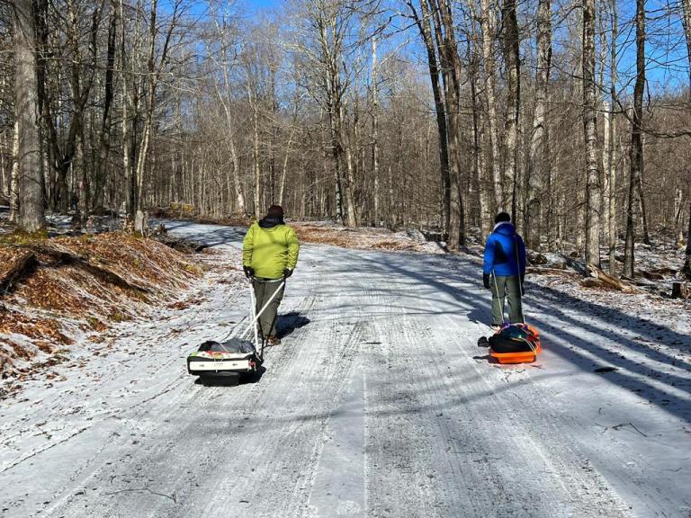 Boy Scout Troop 10 braves cold weather camping in the Catskills