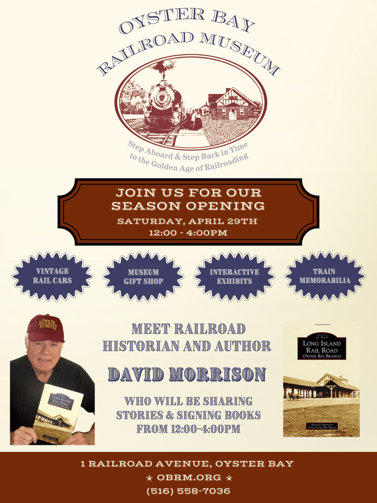 Oyster Bay Railroad Museum announces season opener on April 29, 30