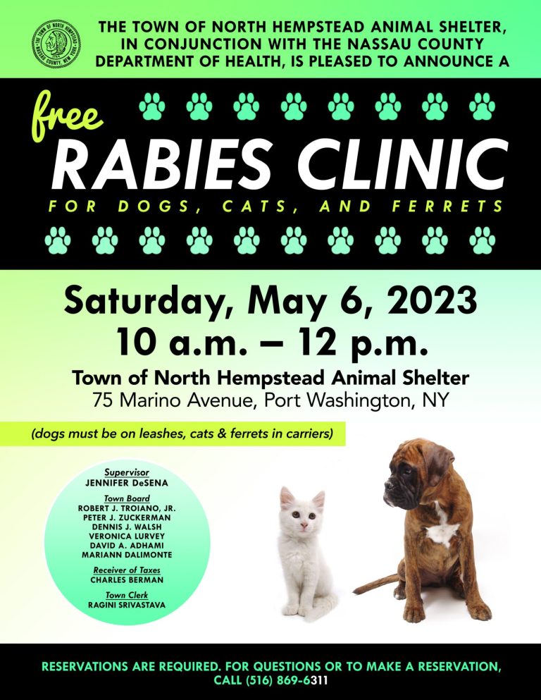 North Hempstead announces free rabies clinic