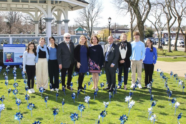 Town officials join Kyra’s Champions to raise awareness for National Child Abuse Prevention Month