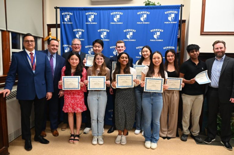 Herricks High School DECA students recognized at the April 4 meeting Herricks High School DECA students recognized at the April 4 meeting