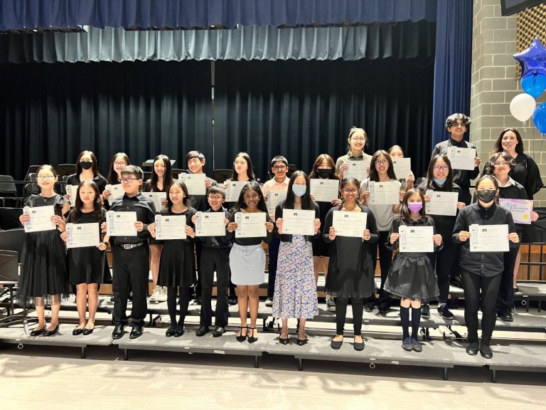 Herricks Middle School Tri-M Jr. Chapter new members